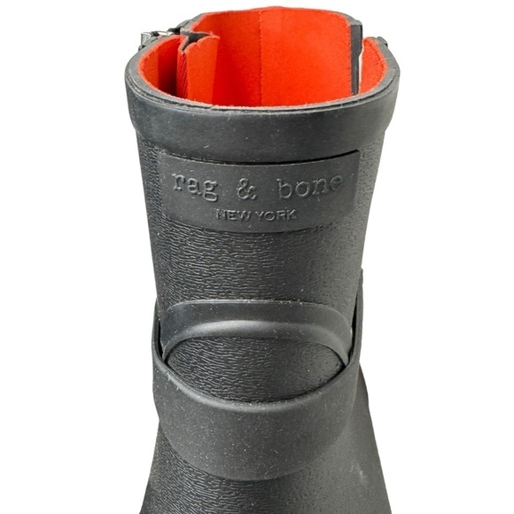 rag & bone Moto Rain Boots Black Women’s 41 US 11 - Picture 4 of 13